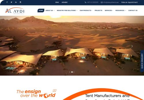 لقطة شاشة لموقع Al Aydi Tents UAE
بتاريخ 05/11/2021
بواسطة دليل مواقع روكيني