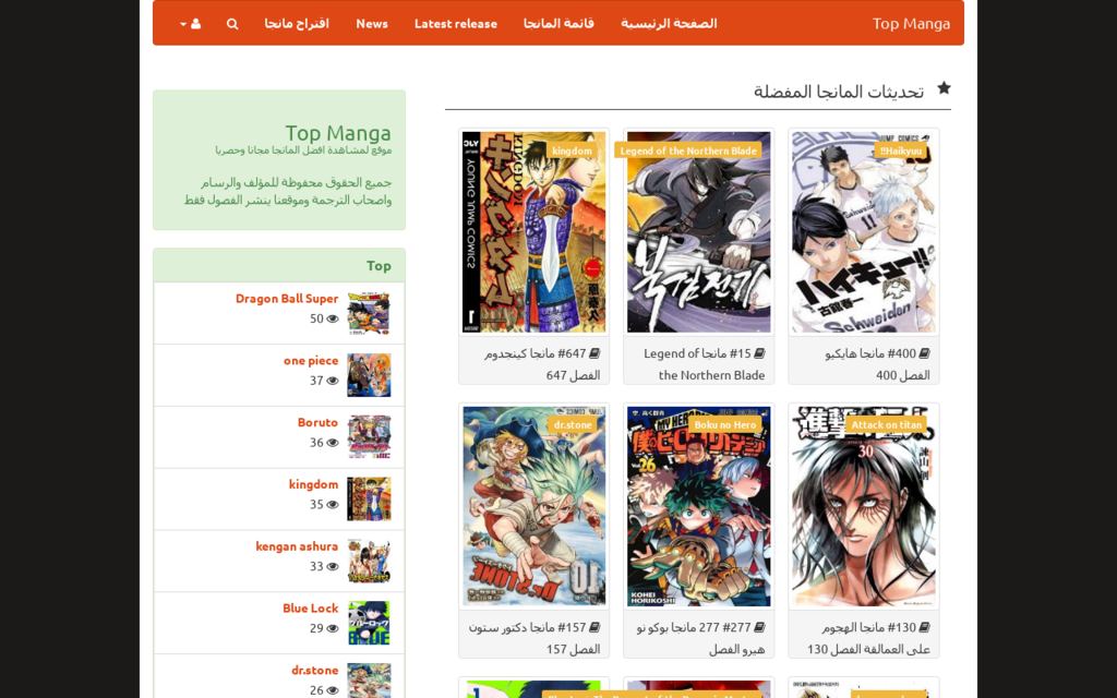 لقطة شاشة لموقع Top Manga
بتاريخ 08/07/2020
بواسطة دليل مواقع روكيني