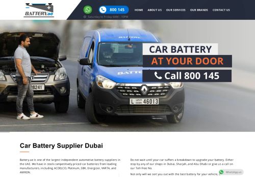 لقطة شاشة لموقع Battery.ae لخدمات بطاريات السيارات
بتاريخ 21/09/2020
بواسطة دليل مواقع روكيني