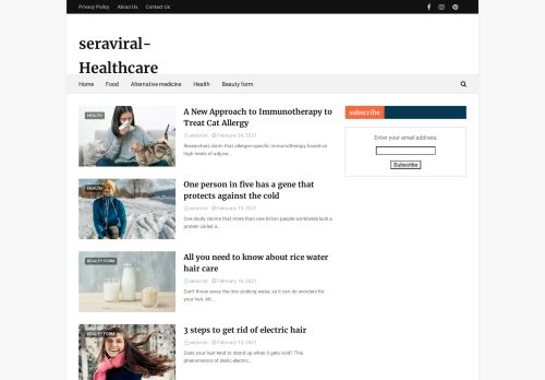 لقطة شاشة لموقع Seraviral-Healthcare
بتاريخ 02/03/2021
بواسطة دليل مواقع روكيني