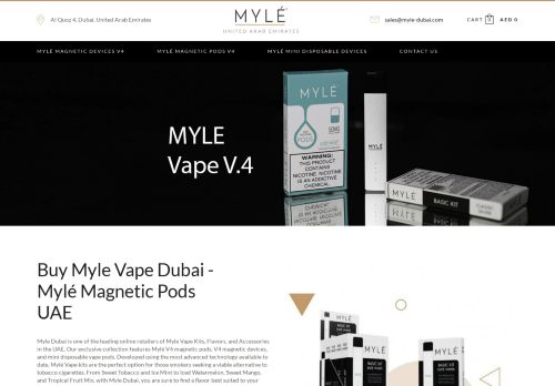 لقطة شاشة لموقع Myle Vape Dubai
بتاريخ 04/03/2021
بواسطة دليل مواقع روكيني